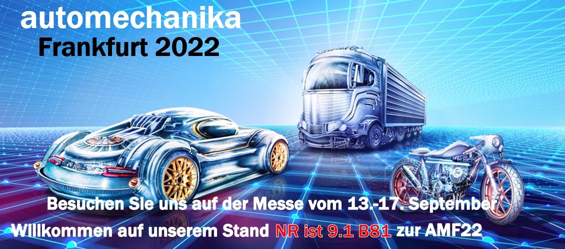 Wir freuen uns Sie zur Automechanika Frankfurt 2022 einladen zu dürfen
